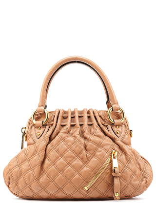 Marc Jacobs Beige Quilted Leather Stam Shoulder Bag