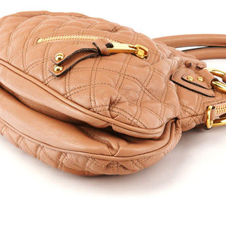 Marc Jacobs Beige Quilted Leather Stam Shoulder Bag