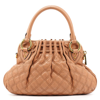 Marc Jacobs Beige Quilted Leather Stam Shoulder Bag