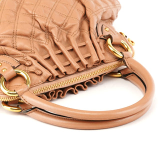Marc Jacobs Beige Quilted Leather Stam Shoulder Bag
