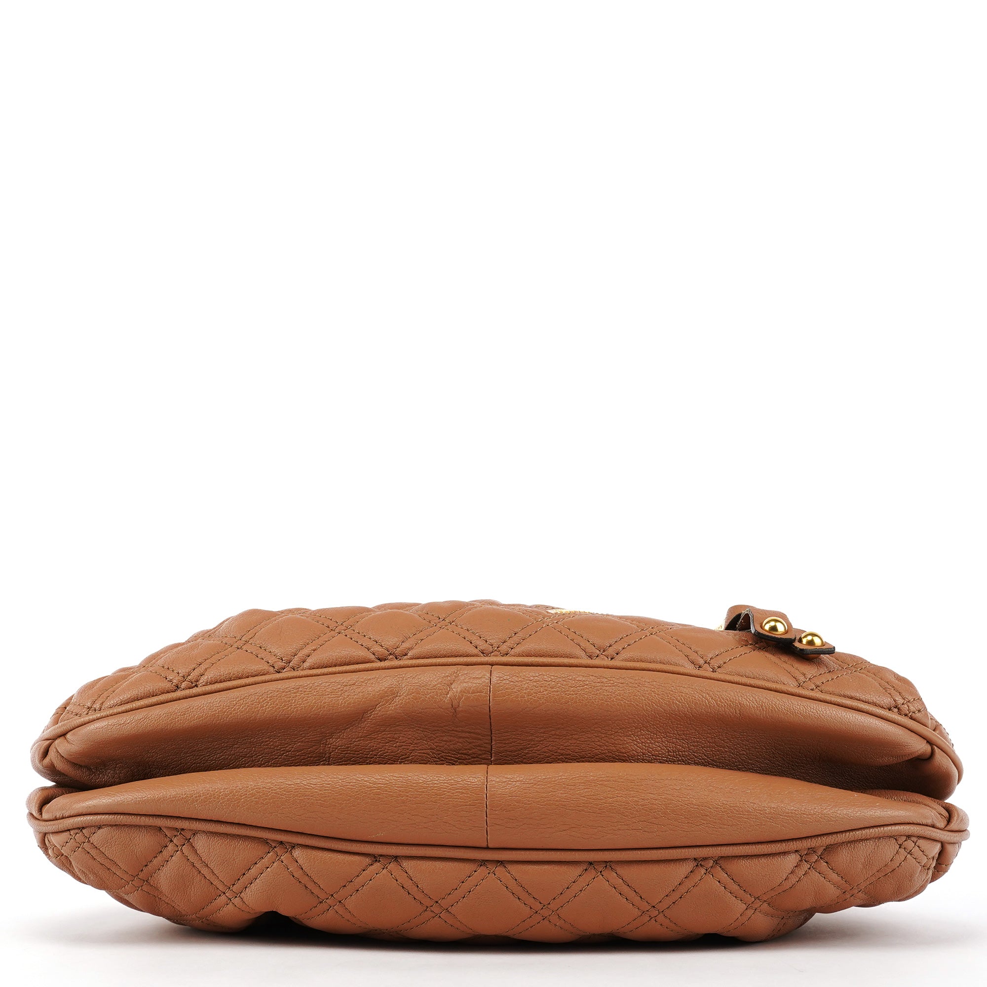Marc Jacobs Beige Quilted Leather Stam Shoulder Bag