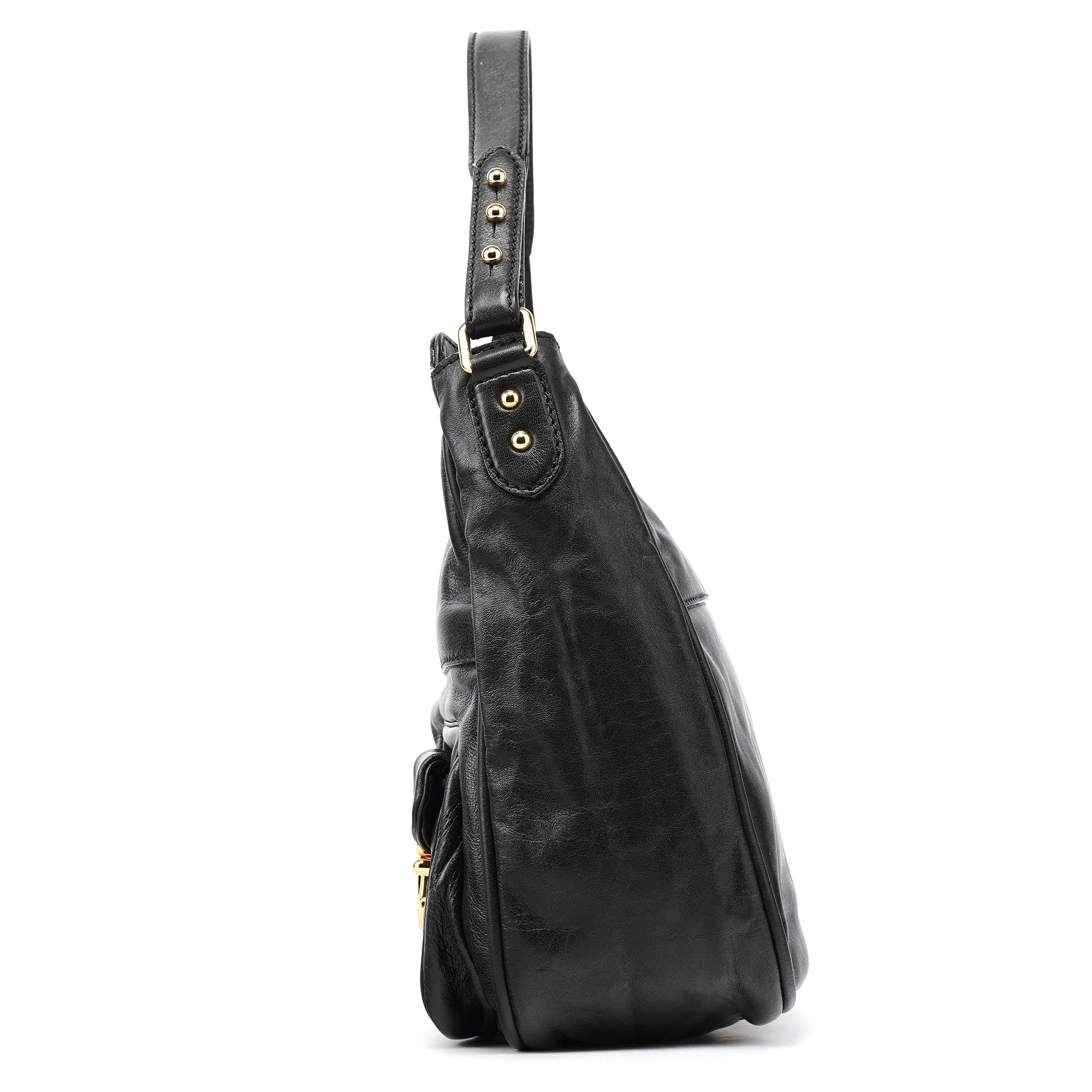 Marc Jacobs Black Leather Angela Multi-Pocket Shoulder Bag