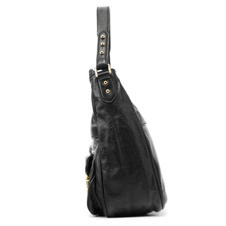 Marc Jacobs Black Leather Angela Multi-Pocket Shoulder Bag