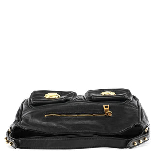 Marc Jacobs Black Leather Angela Multi-Pocket Shoulder Bag