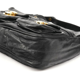 Marc Jacobs Black Leather Angela Multi-Pocket Shoulder Bag