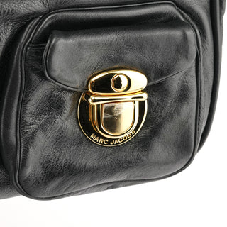 Marc Jacobs Black Leather Angela Multi-Pocket Shoulder Bag