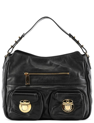 Marc Jacobs Black Leather Angela Multi-Pocket Shoulder Bag
