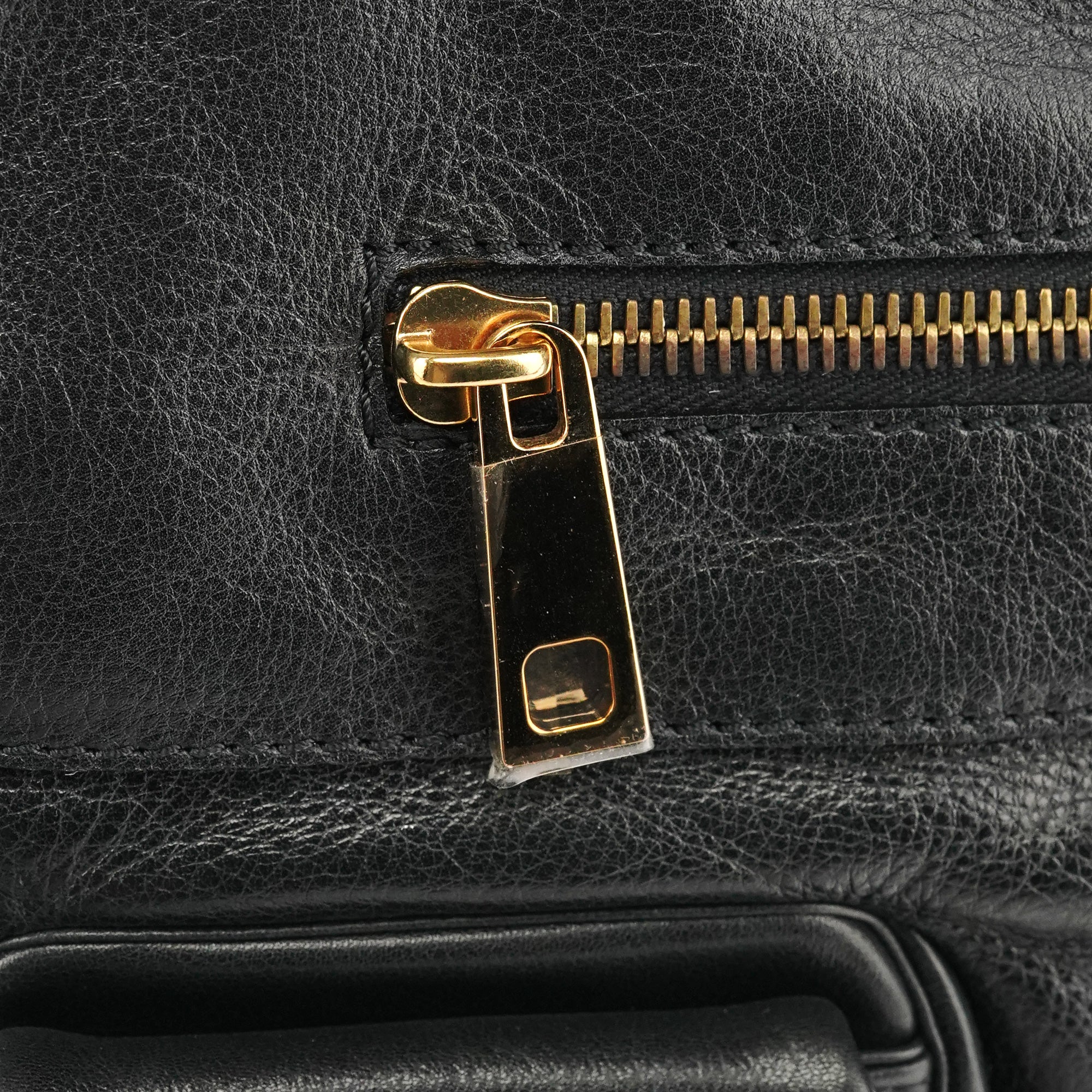Marc Jacobs Black Leather Angela Multi-Pocket Shoulder Bag