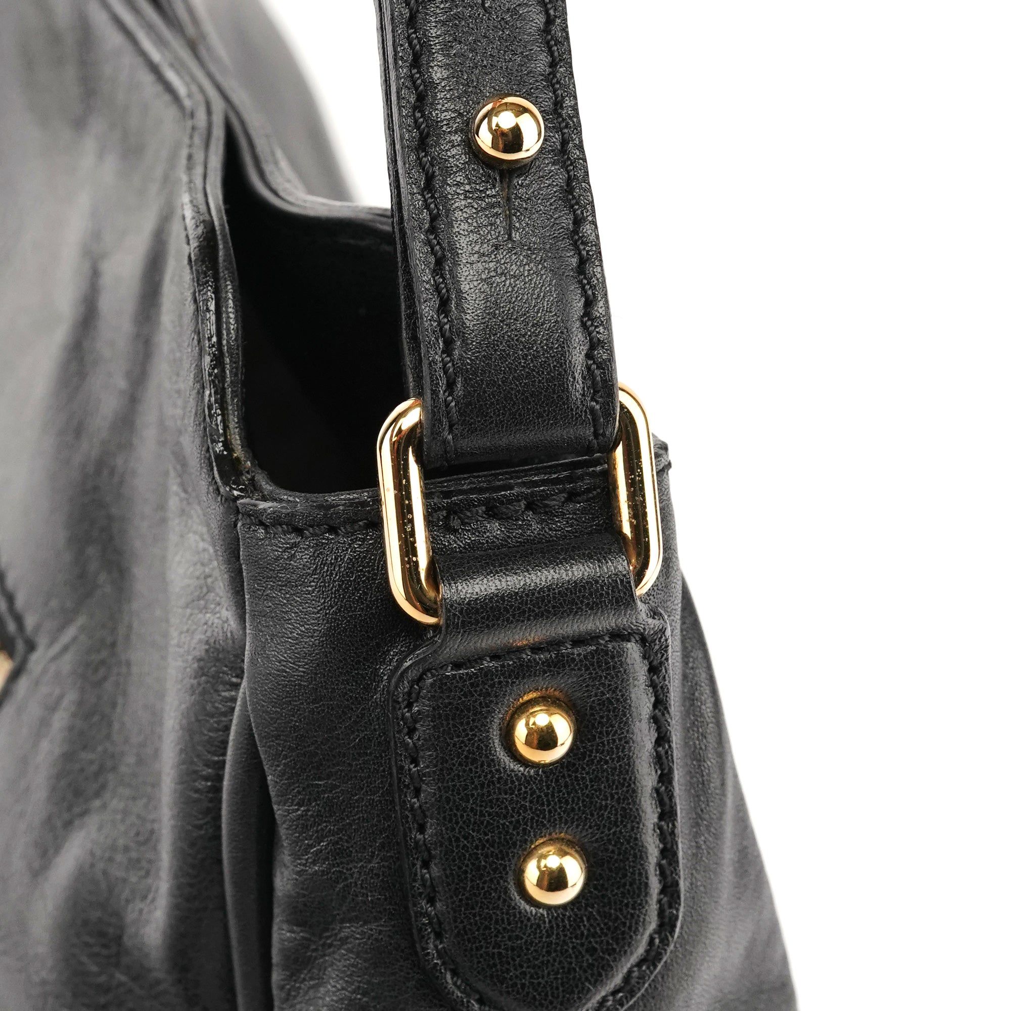 Marc Jacobs Black Leather Angela Multi-Pocket Shoulder Bag