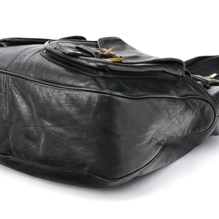 Marc Jacobs Black Leather Belt Tote Bag