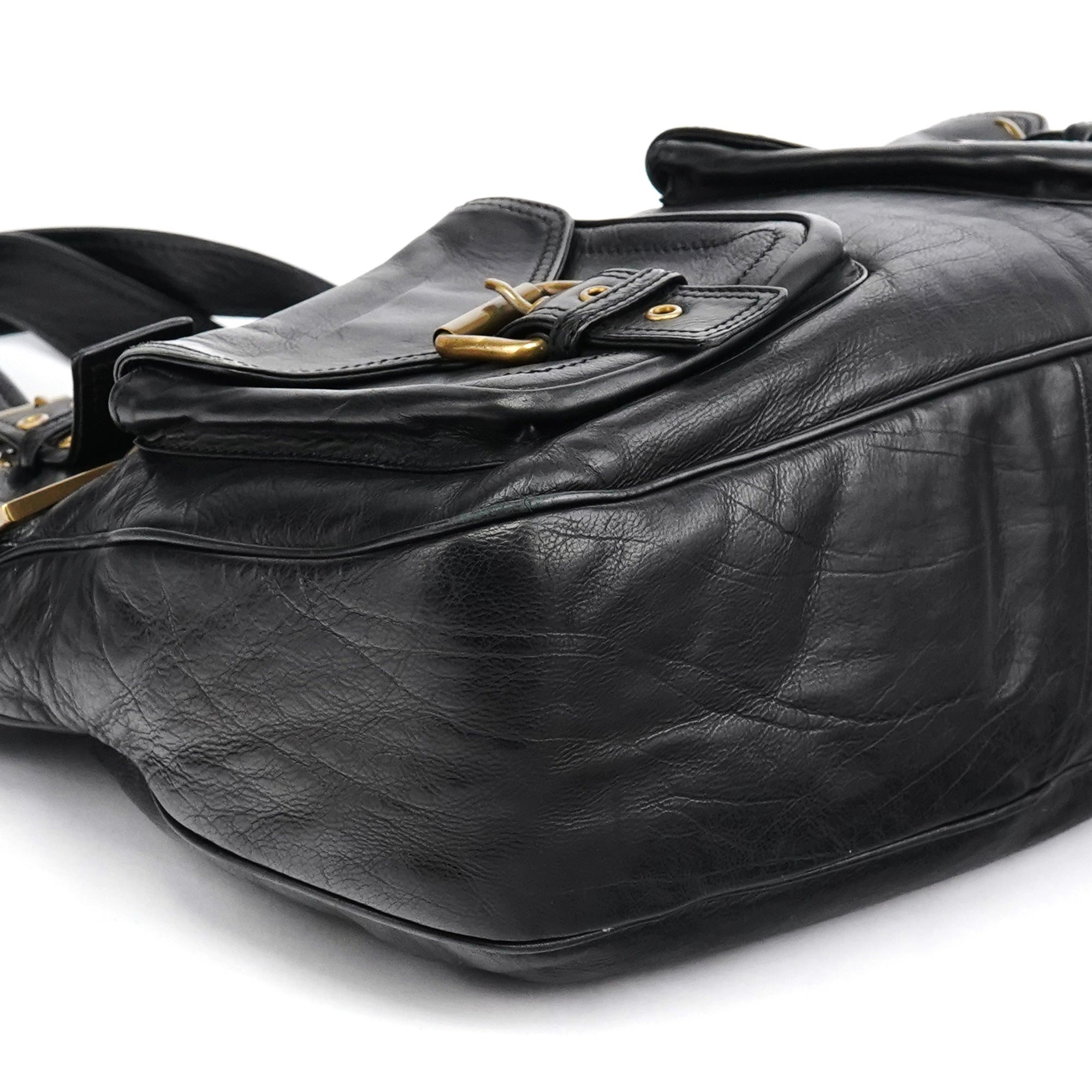 Marc Jacobs Sac cabas à boucles en cuir noir