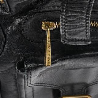 Marc Jacobs Black Leather Belt Tote Bag