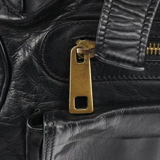 Marc Jacobs Black Leather Belt Tote Bag