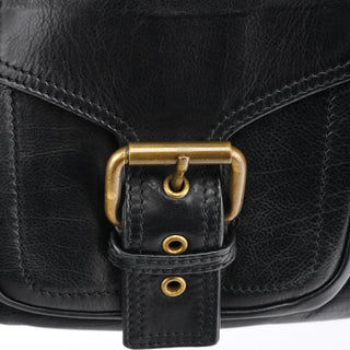 Marc Jacobs Black Leather Belt Tote Bag