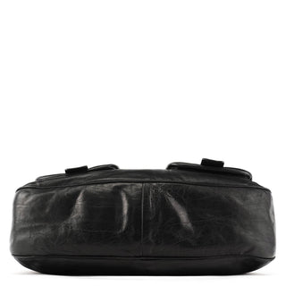 Marc Jacobs Black Leather Belt Tote Bag
