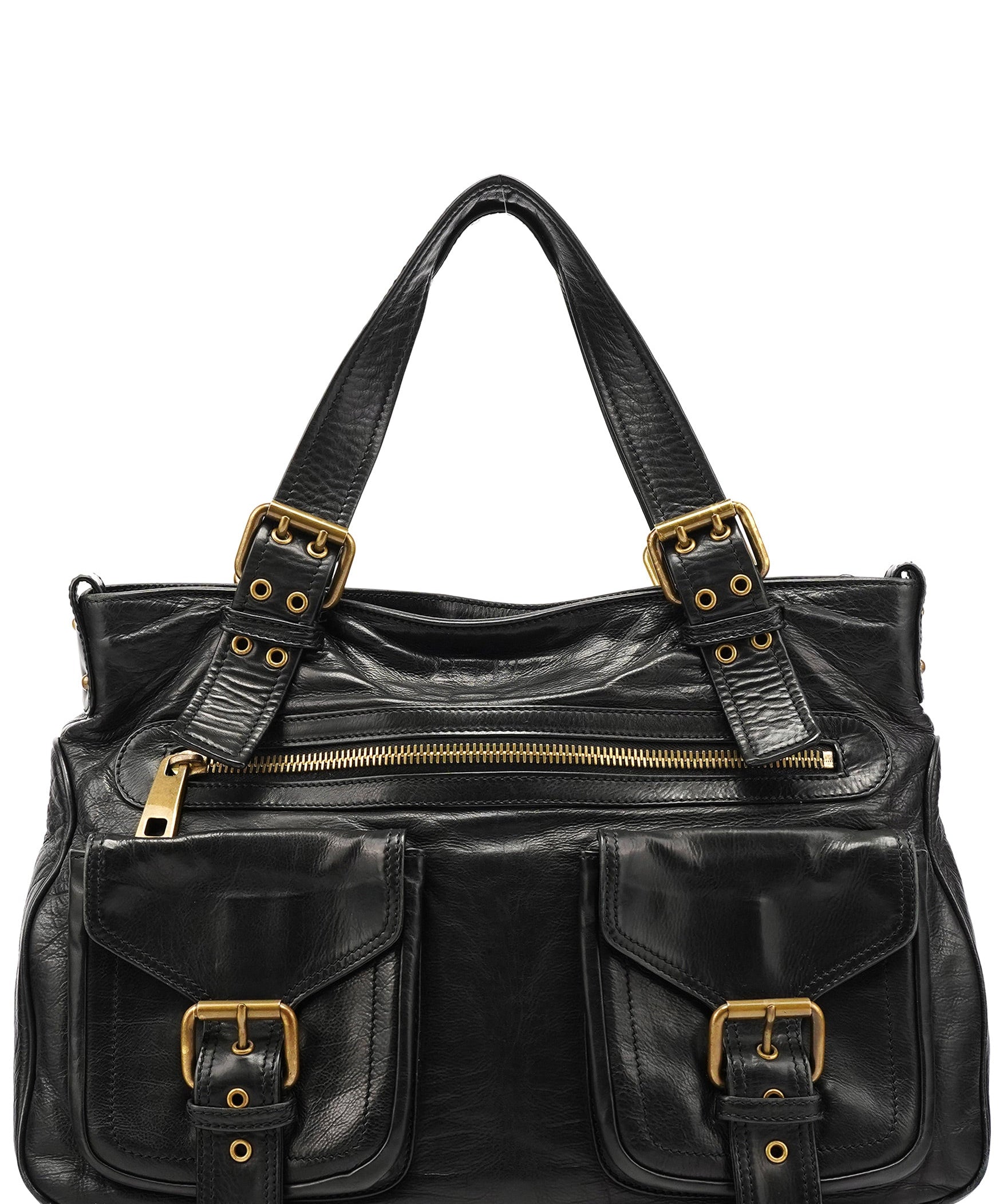 Marc Jacobs Sac cabas à boucles en cuir noir