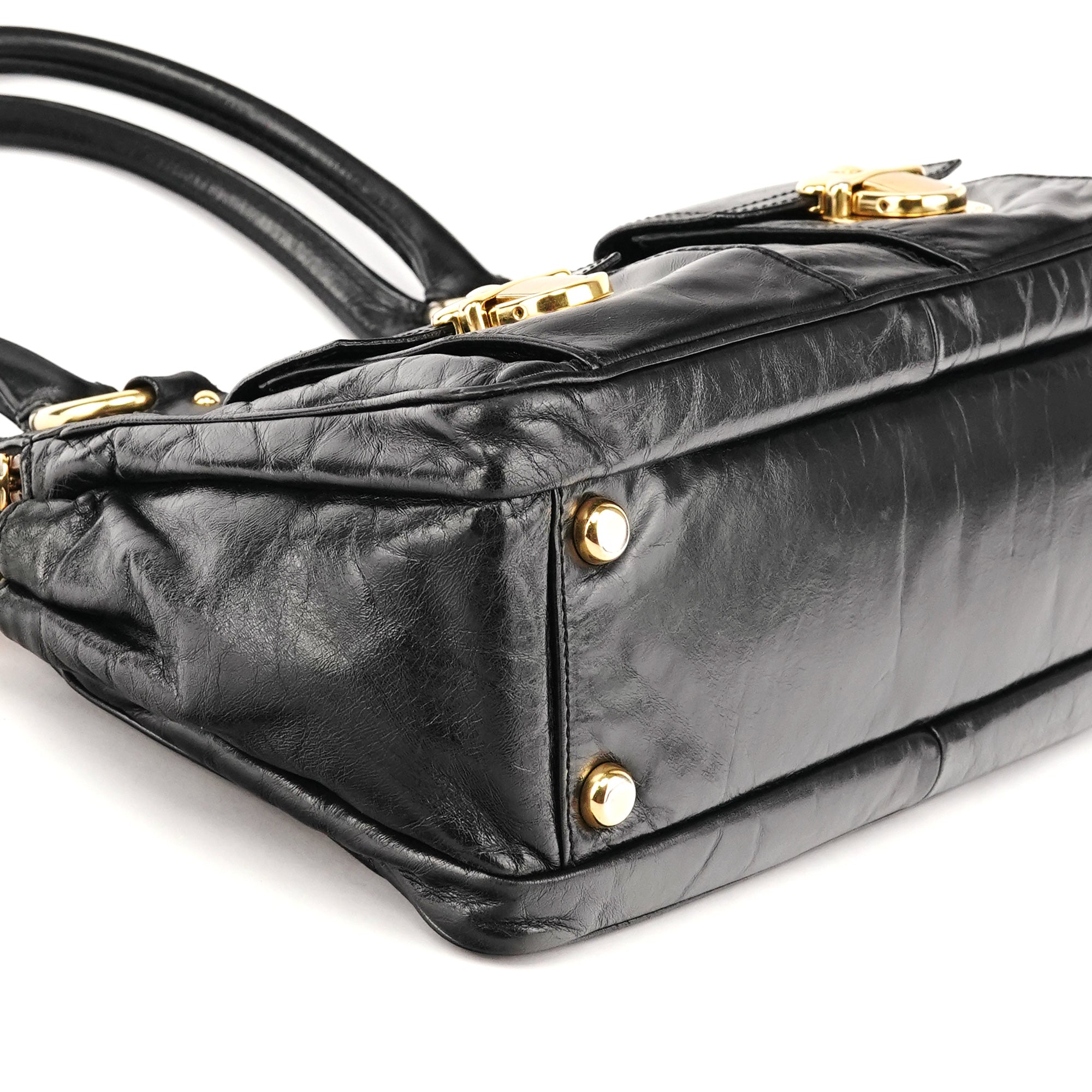 Marc Jacobs Black Leather Blake Multi-Pocket Tote Bag