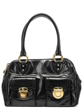 Marc Jacobs Black Leather Blake Multi-Pocket Tote Bag