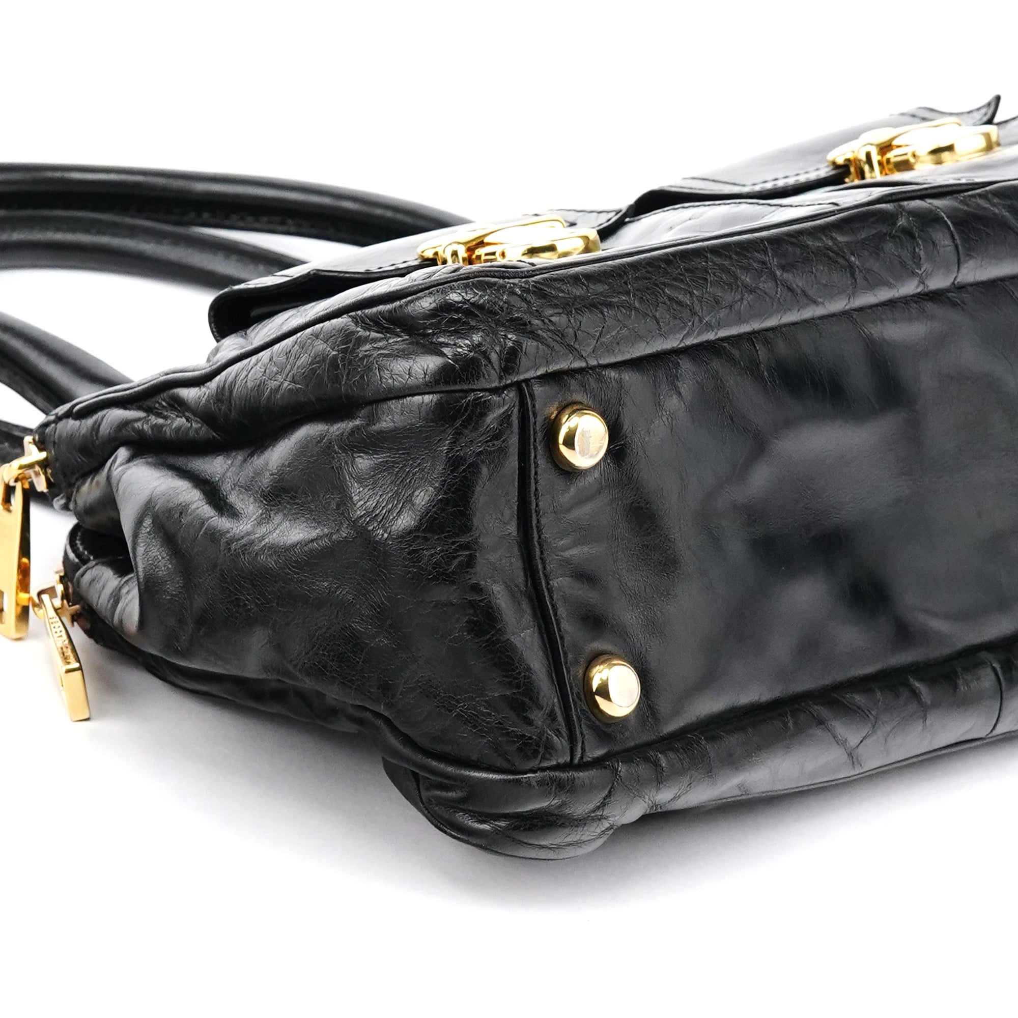 Marc Jacobs Black Leather Blake Tote Bag