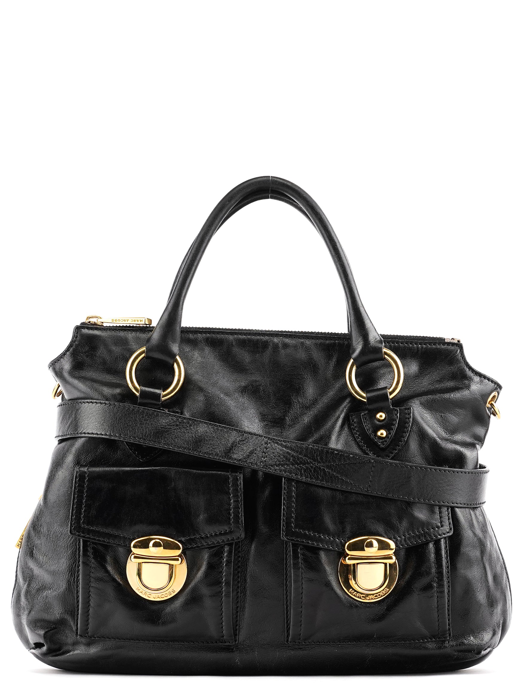 Marc Jacobs Black Leather Multi Pocket 2-Way Bag – Rediscover Vintage
