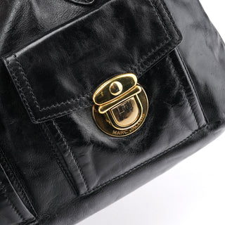 Marc Jacobs Black Leather Multi Pocket 2-Way Bag