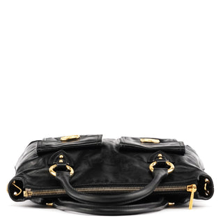 Marc Jacobs Black Leather Multi Pocket 2-Way Bag