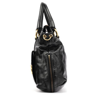 Marc Jacobs Black Leather Multi Pocket 2-Way Bag