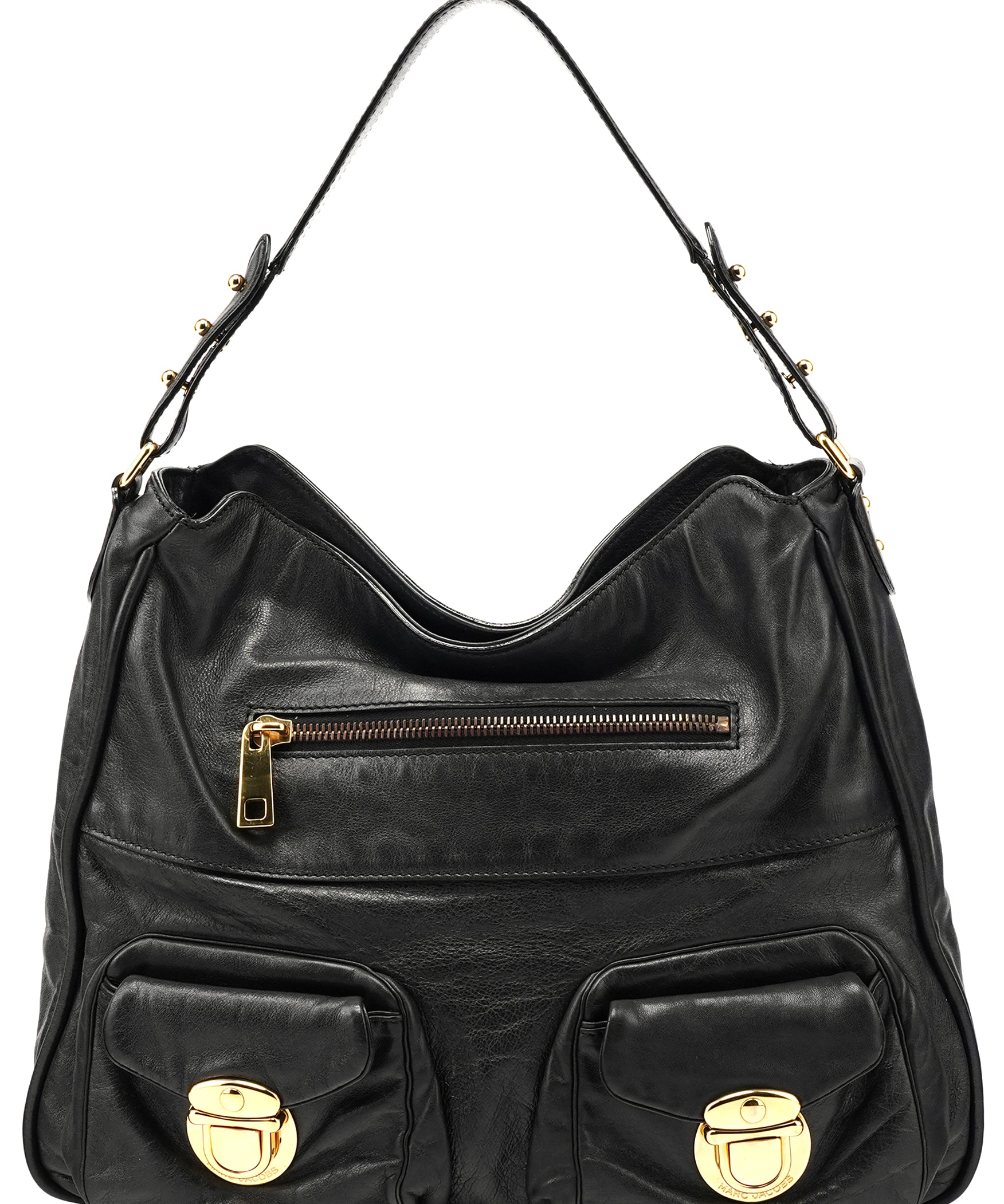 Marc Jacobs Black Leather Multi-Pocket Shoulder Bag