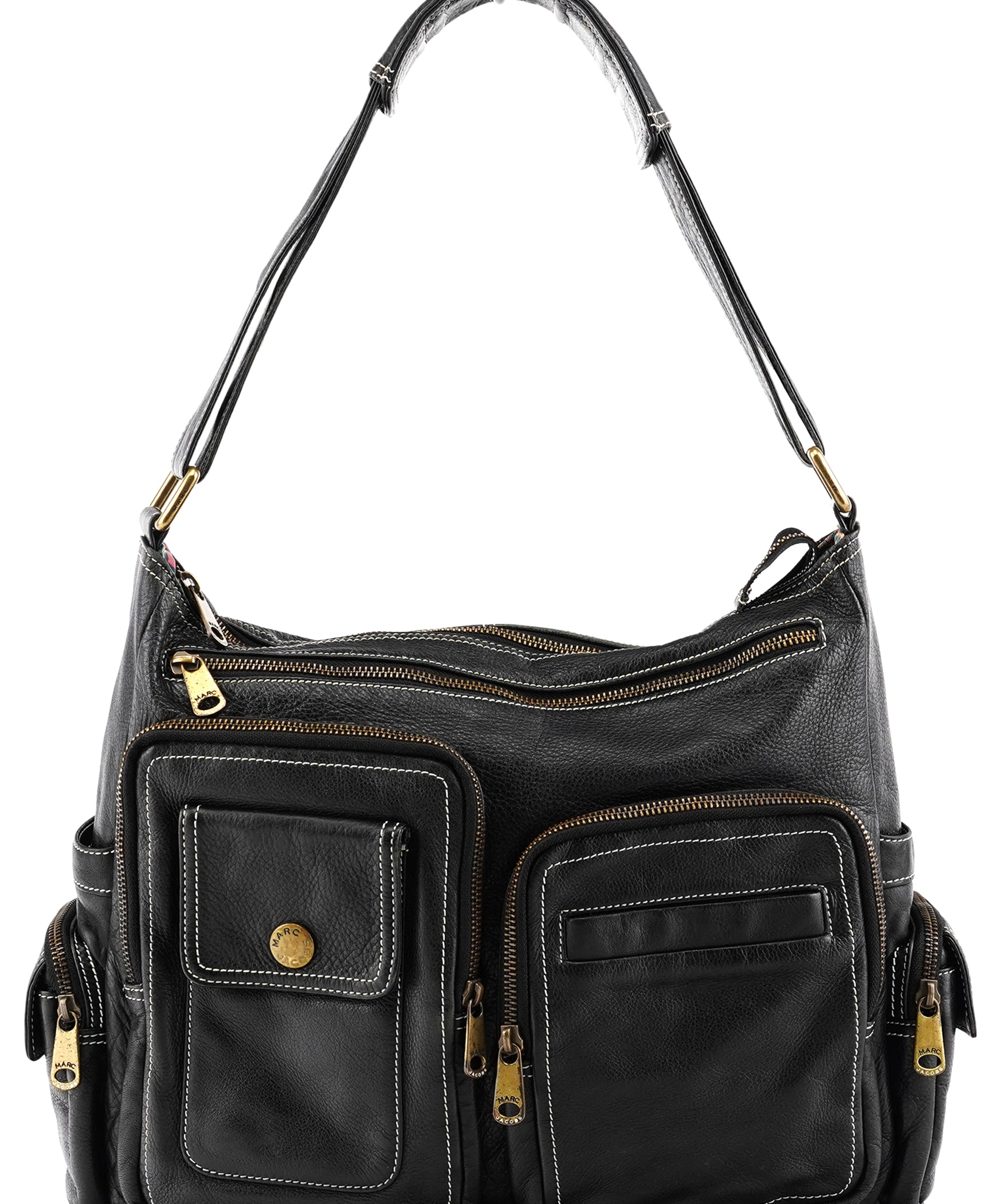 Marc Jacobs Black Leather Multi-Pocket Shoulder Bag