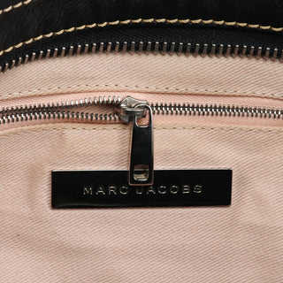Marc Jacobs Black Leather Pocket Tote Bag