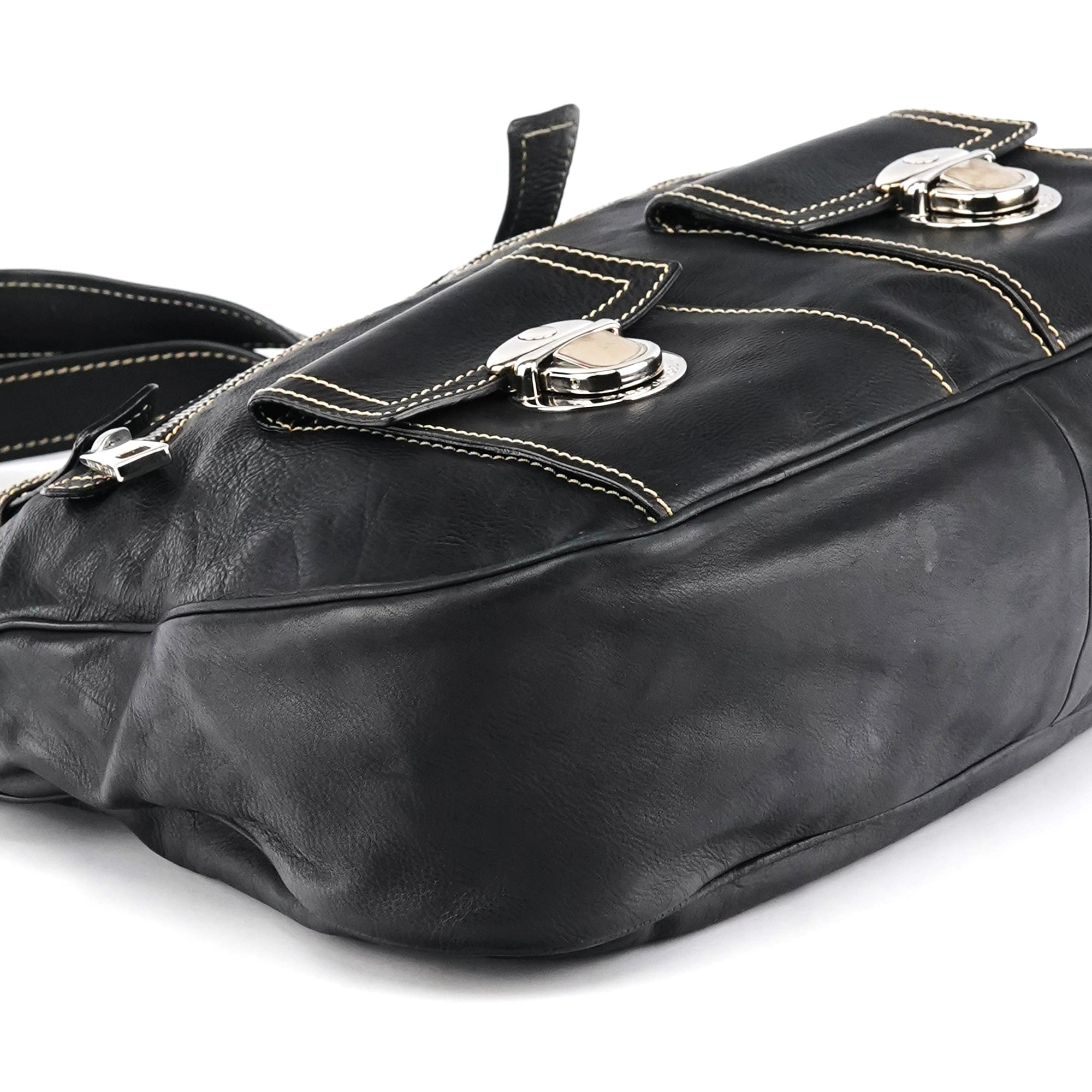 Marc Jacobs Sac cabas à poches en cuir noir