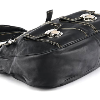 Marc Jacobs Black Leather Pocket Tote Bag