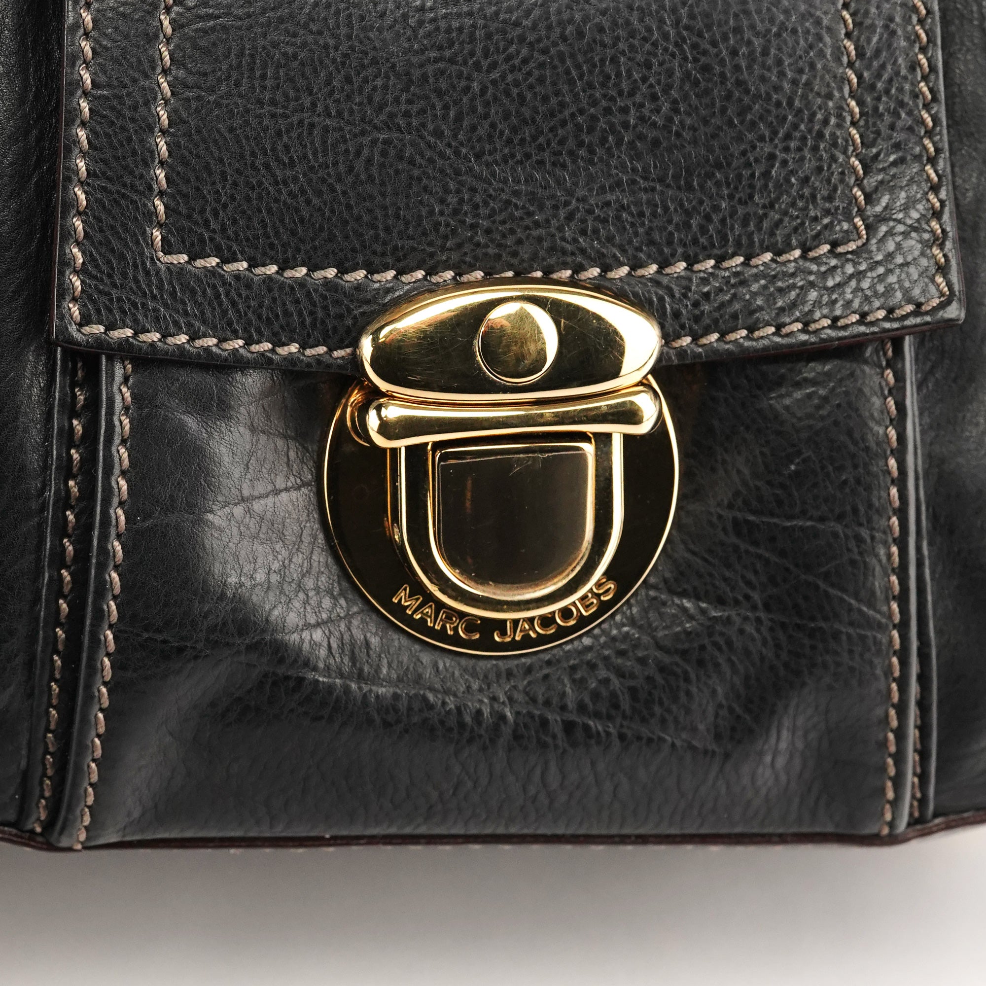Marc Jacobs Black Leather Venetia Tote Bag