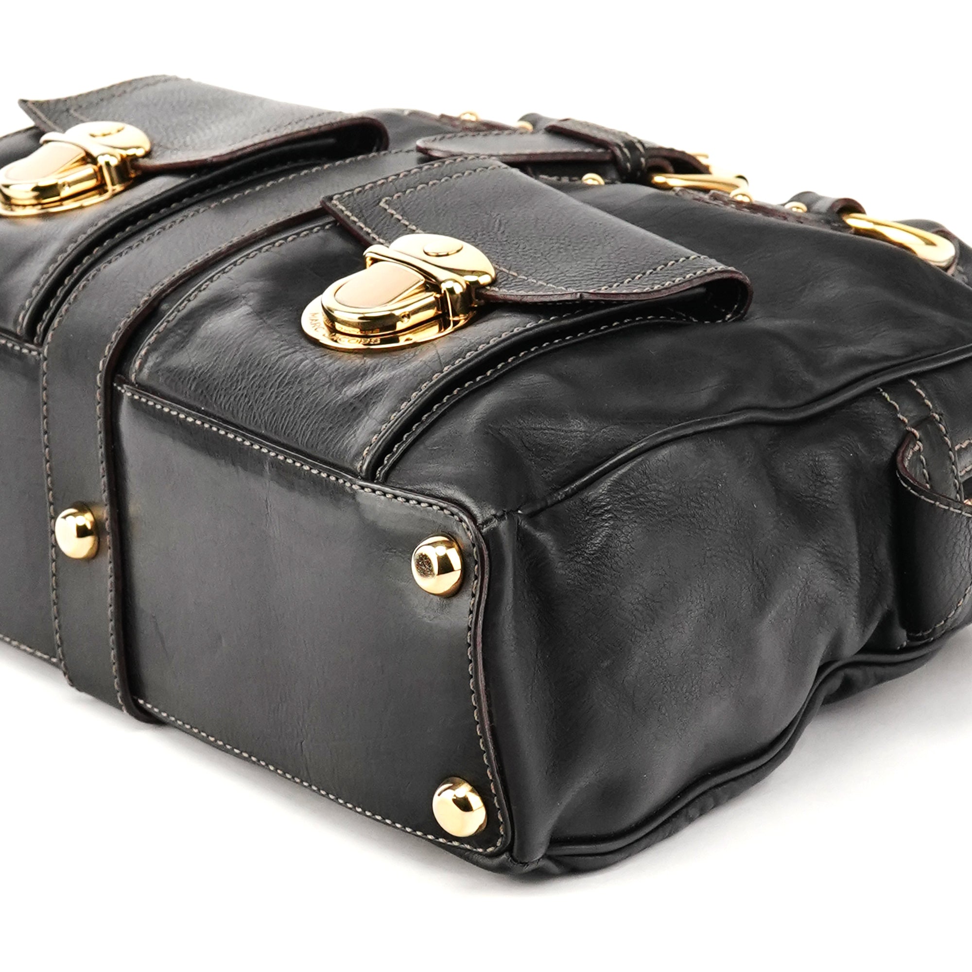 Marc Jacobs Black Leather Venetia Tote Bag