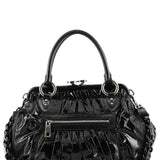 Marc Jacobs Stam 2-Way Tasche aus schwarzem Lackleder