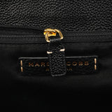 Marc Jacobs Black Pebbled Leather Buckle Handbag