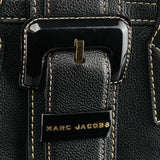 Marc Jacobs Black Pebbled Leather Buckle Handbag