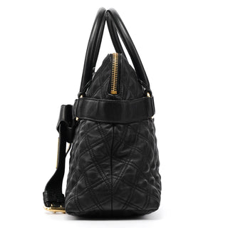 Marc Jacobs Black Quilted Leather Bow Tote Bag