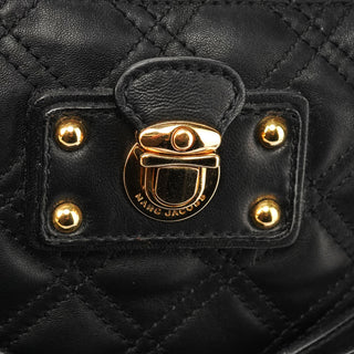Marc Jacobs Black Quilted Leather Bow Tote Bag