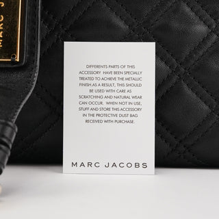 Marc Jacobs Black Quilted Leather Bow Tote Bag
