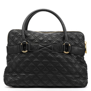 Marc Jacobs Black Quilted Leather Bow Tote Bag