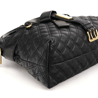 Marc Jacobs Black Quilted Leather Bow Tote Bag