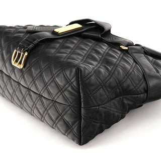 Marc Jacobs Black Quilted Leather Bow Tote Bag