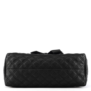 Marc Jacobs Black Quilted Leather Bow Tote Bag