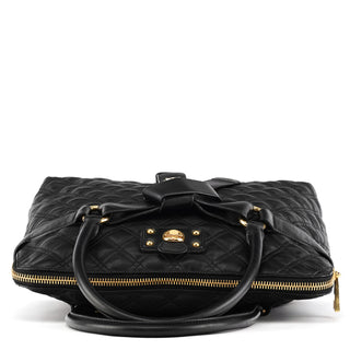 Marc Jacobs Black Quilted Leather Bow Tote Bag