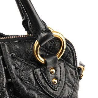 Marc Jacobs Black Quilted Leather Cecilia Stam 2-Way Bag