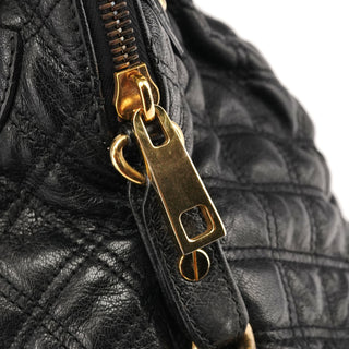 Marc Jacobs Black Quilted Leather Cecilia Stam 2-Way Bag