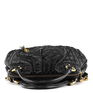 Marc Jacobs Black Quilted Leather Cecilia Stam 2-Way Bag