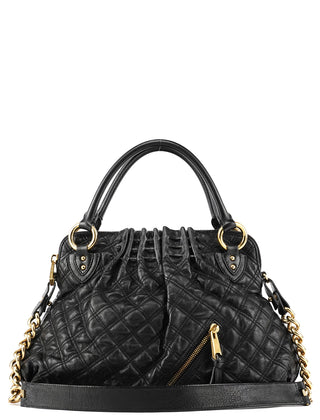 Marc Jacobs Black Quilted Leather Cecilia Stam 2-Way Bag