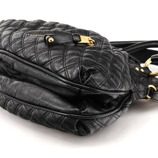 Marc Jacobs Black Quilted Leather Cecilia Stam 2-Way Bag